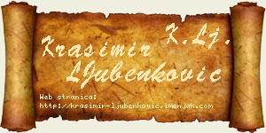 Krasimir LJubenković vizit kartica